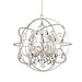 Solaris 5 Light Crystal Olde Silver Sphere Chandelier