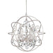 Solaris 6 Light Swarovski Crystal Silver Sphere Chandelier