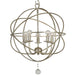 Solaris 5 Light Olde Silver Mini Chandelier