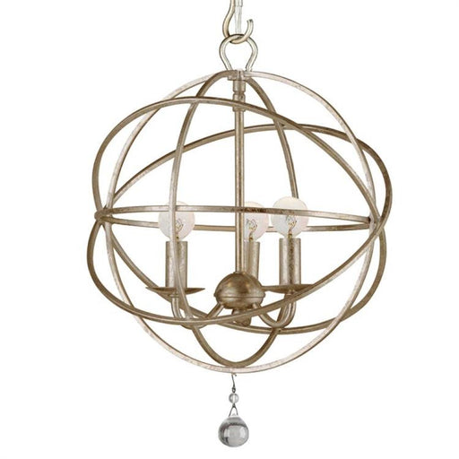 Solaris 3 Light Olde Silver Mini Chandelier