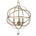 Solaris 3 Light Olde Silver Mini Chandelier