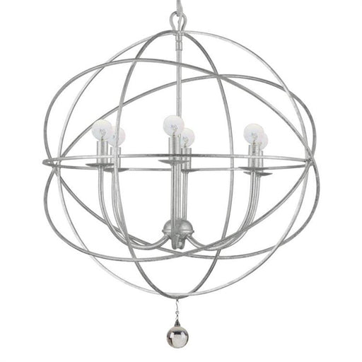 Solaris 6 Light Silver Sphere Chandelier