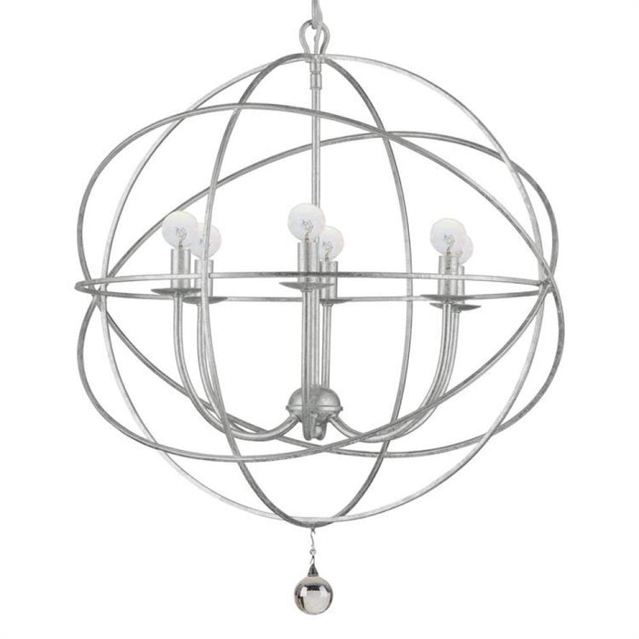 Solaris 6 Light Silver Sphere Chandelier