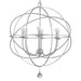 Solaris 6 Light Silver Sphere Chandelier