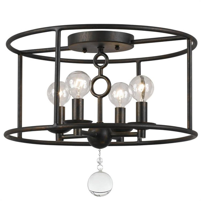 Cameron 4 Light Bronze Semi-Flush