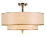 Luxo 5 Light Brass Semi-Flush