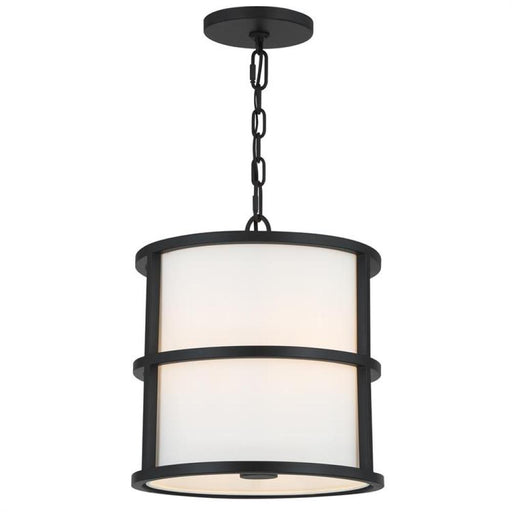 Brian Patrick Flynn for Crystorama Hulton 3 Light Matte Black Pendant