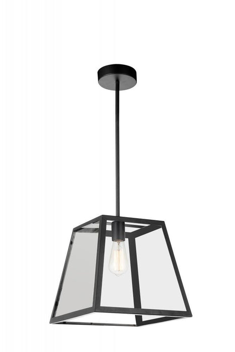 1 Light Down Mini Pendant with Black finish