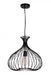 1 Light Down Pendant with Black finish