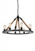 8 Light Up Chandelier with Black finish