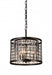 4 Light Up Chandelier with Brown finish