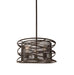 3 Light Up Chandelier with Brown finish