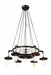 7 Light Down Chandelier with Blackened Copper finish