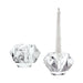 Faceted Star Crystal Candleholders (Set of 2) - Small