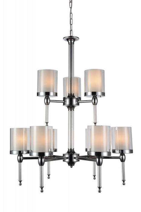 9 Light Candle Chandelier with Chrome finish