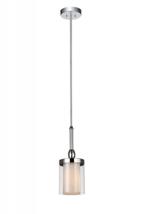 1 Light Candle Mini Chandelier with Chrome finish