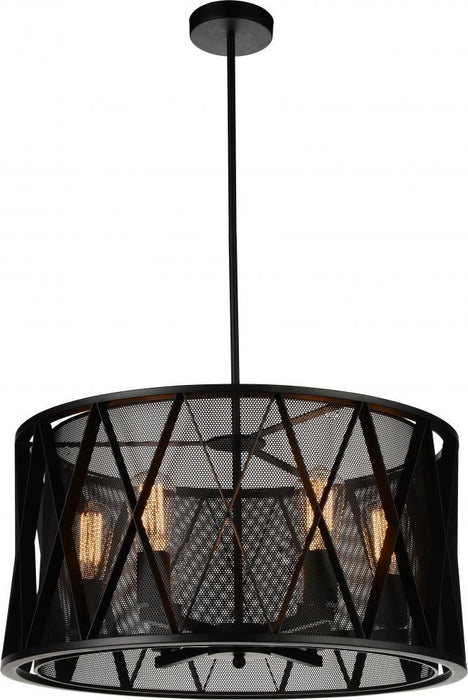 4 Light Up Chandelier with Black finish