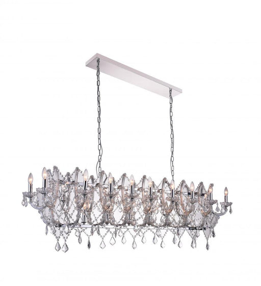 24 Light Candle Chandelier with Chrome finish