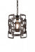 1 Light Down Chandelier with Brown finish