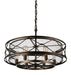 6 Light Up Chandelier with Light Brown finish