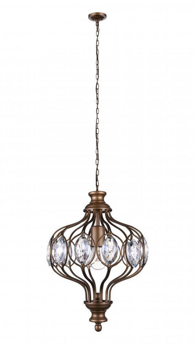 1 Light Chandelier with Antique Bronze finish