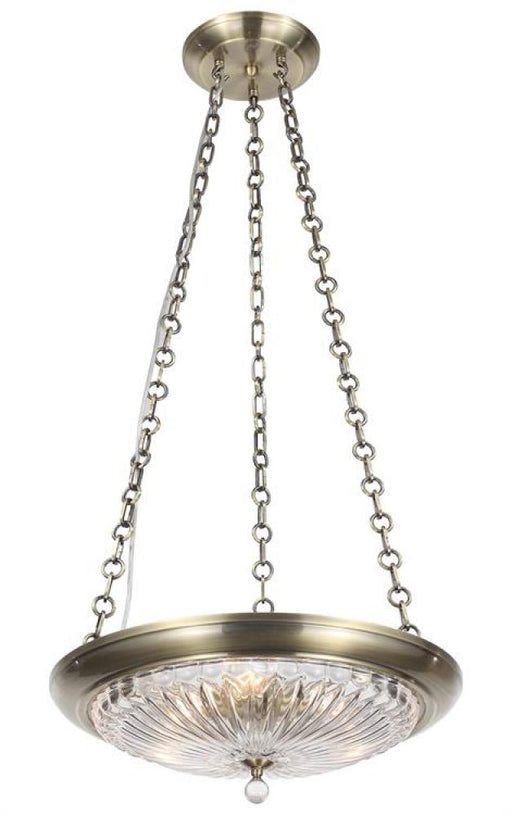 Celina 3 Light Antique Brass Mini Chandelier