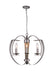 3 Light Chandelier with Pewter finish