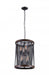 8 Light Drum Shade Chandelier with Pewter finish