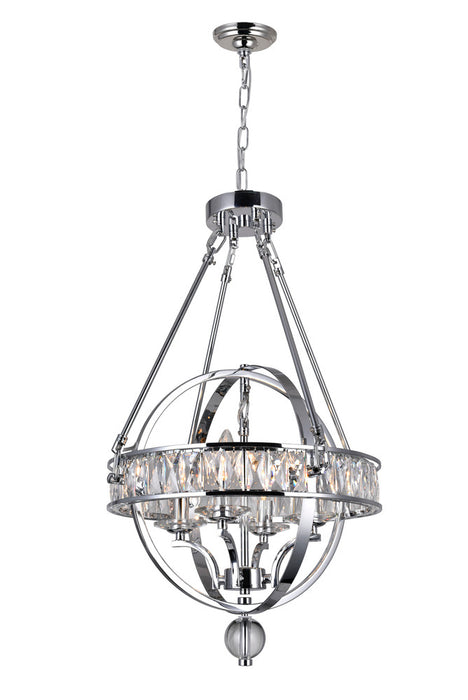 4 Light Chandelier with Chrome finish