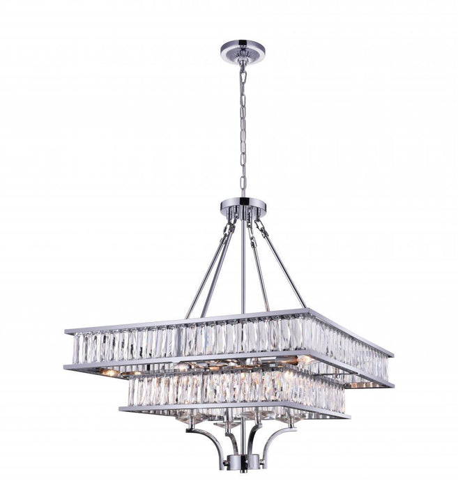 8 Light Chandelier with Chrome finish