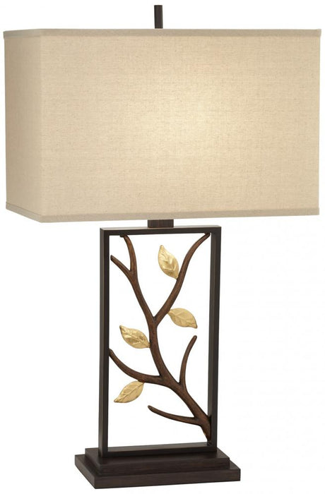 TL-Metal lamp w/branches and leaves