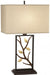 TL-Metal lamp w/branches and leaves