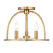 Abbottt 3 Light Vibrant Gold Ceiling Mount