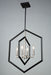 Preston 4 Light Chandelier (Semi Matte Black & Brushed Nickel)