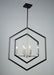 Preston 6 Light Chandelier (Semi Matte Black & Brushed Nickel)