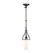 Brydon 1 Light Sconce/Pendant Black (Cylinder Glassware)