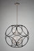 Sorrento 2 Tier 8 Light Chandelier (Matte Black & Satin Nickel)