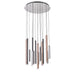 Galiano 15 Light Chandelier (Black, Copper, Satin Aluminum)