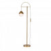 Cortina Brass Floor Lamp with Opal Shade