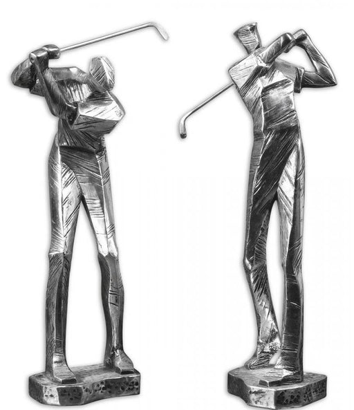 Uttermost Practice Shot Metallic Statues, Set/2