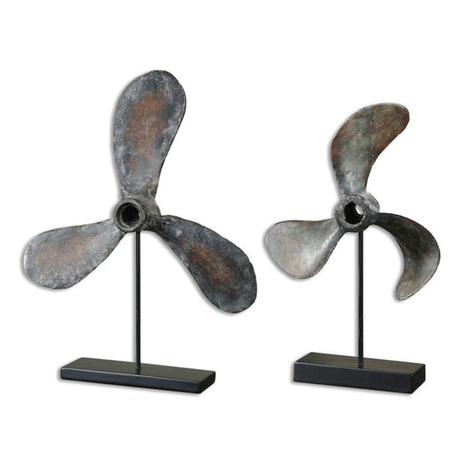 Uttermost Propellers Rust Sculptures, S/2