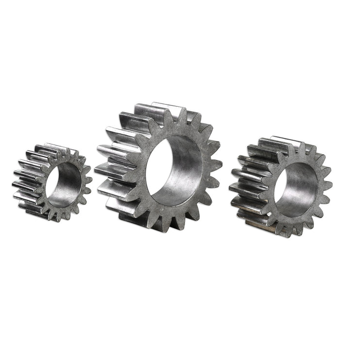 Uttermost Gears Silver Sculpture S/3