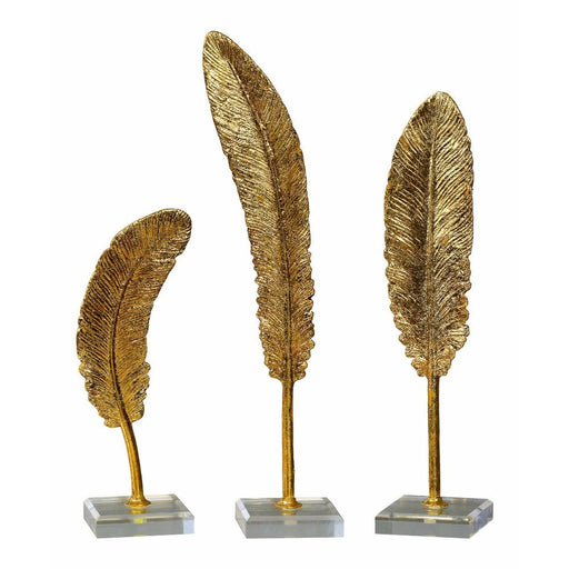 Uttermost Feathers Gold Sculpture S/3