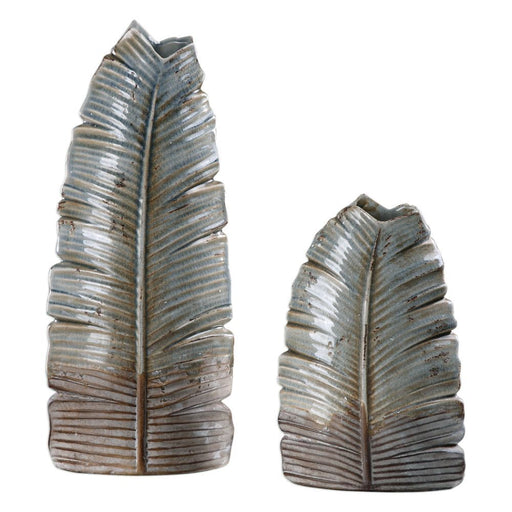 Uttermost Invano Leaf Vases S/2