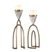 Uttermost Carma Bronze And Crystal Candleholders, S/2