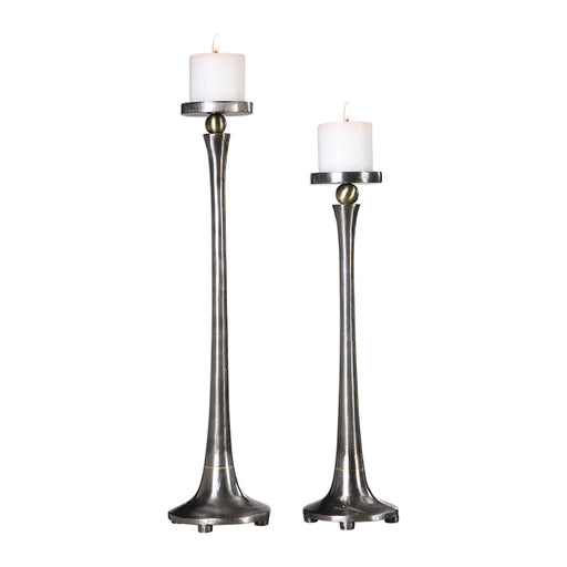 Uttermost Aliso Cast Iron Candleholders Set/2