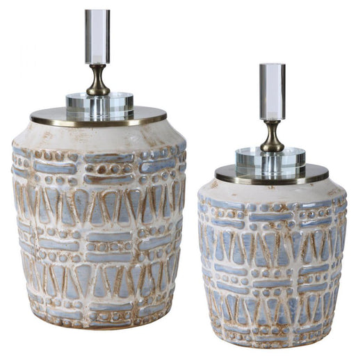 Uttermost Lenape Ceramic Bottles, S/2