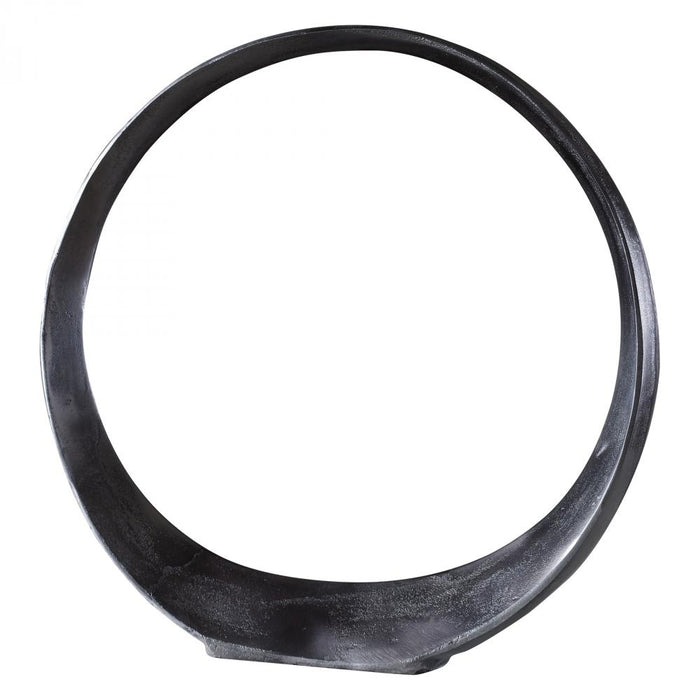 Uttermost Orbits Black Nickel Large Ring Sculpture