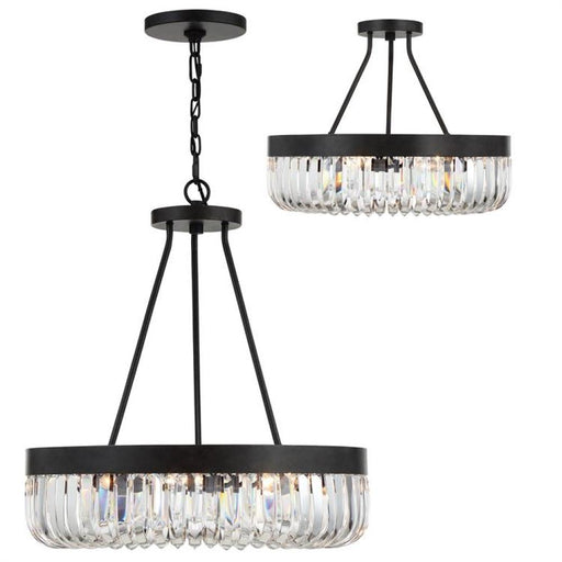 Alister 8 Light Charcoal Bronze Chandelier