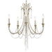 Arcadia 5 Light Antique Silver Crystal Chandelier